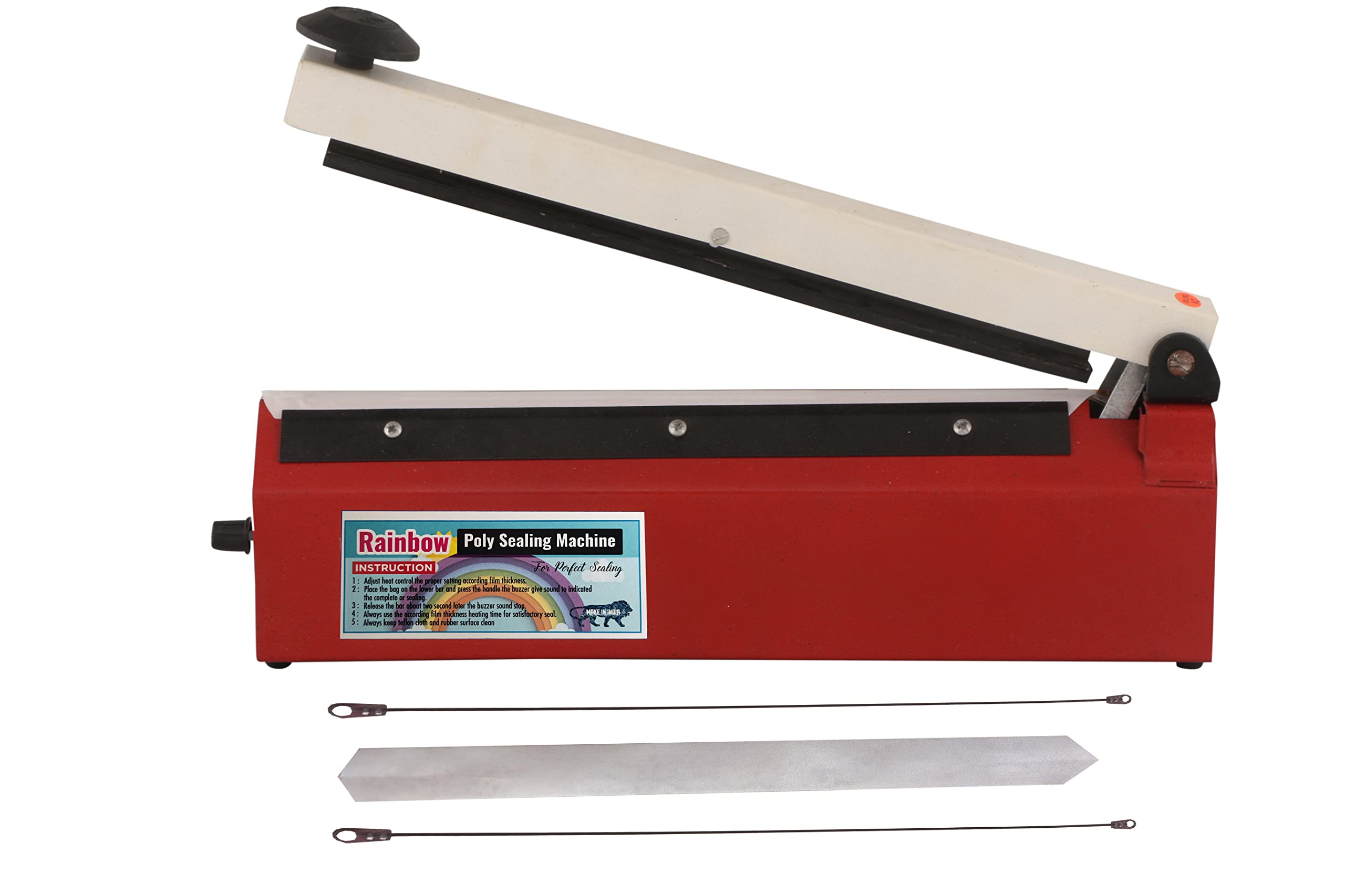 Rainbow Poly Bag Sealing Machine 12 Inch | Beep Function | Plastic Packing Machine | Plastic Bag Sealing Machine | Heat Sealer Machine | Plastic Sealing Machine-image-20
