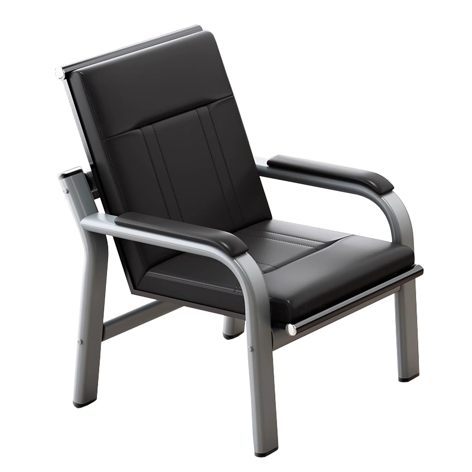 SnamicE Waiting Room Chairs,Comfortable Executive Office Reception Chairs, High Resilience Sponge with Thick PU Surface, 330lbs Capacity for Waiting Room, Living Room,Black