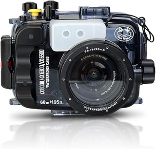 Seafrogs 40m/130ft Waterproof Underwater Camera Housing Waterproof Case for A6000 A6300 A6500 Compatible with 16-50mm Lens