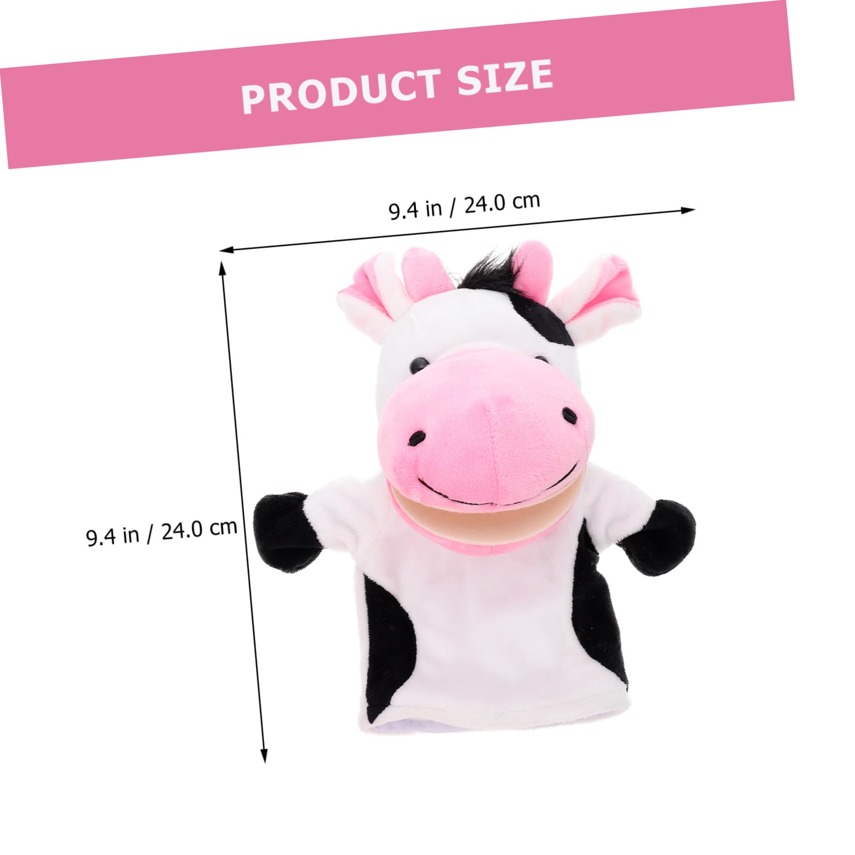Marionnettes à Main 5 Pièces en Peluche Courte Animaux pour Raconter