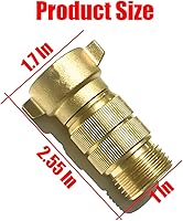 Vista 2 de AUCELI Regulador de presión de agua para RV, reductor de presión de agua de latón con pantalla de filtro, regulador de agua de 40-50 PSI