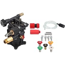 Pressure Washer Pump 3/4" Shaft Horizontal, 3300 PSI 2.5 GPM Replacement for Outdoor Cleaning, for Various Models Including for Honda and for Karcher, Black