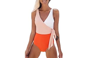 Flattering One Piece Swimsuit Tie Side Bathing Suit