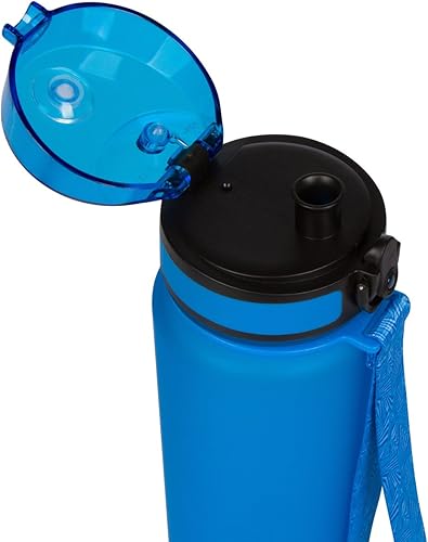Miniatura 2 de Brimma Botella de agua deportiva de alta calidad con tapa superior abatible a prueba de fugas, plástico Tritan ecológico y sin BPA, imprescindible