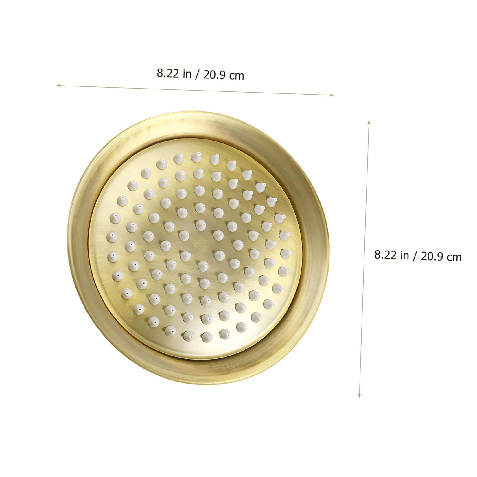 Alipis Cabezal de Ducha de Techo Marrón Boquilla de Ducha de Techo, Acero Inoxidable, 8 Pulgadas Antióxido, Baño Cómodo para Baño y Hogar