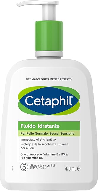 Cetaphil Płyn nawilżający krem do ciała do skóry normalnej, suchej i wrażliwej, nawilżający do 48 godzin, efekt łagodzący, bez zapachu, rozmiar 470 ml