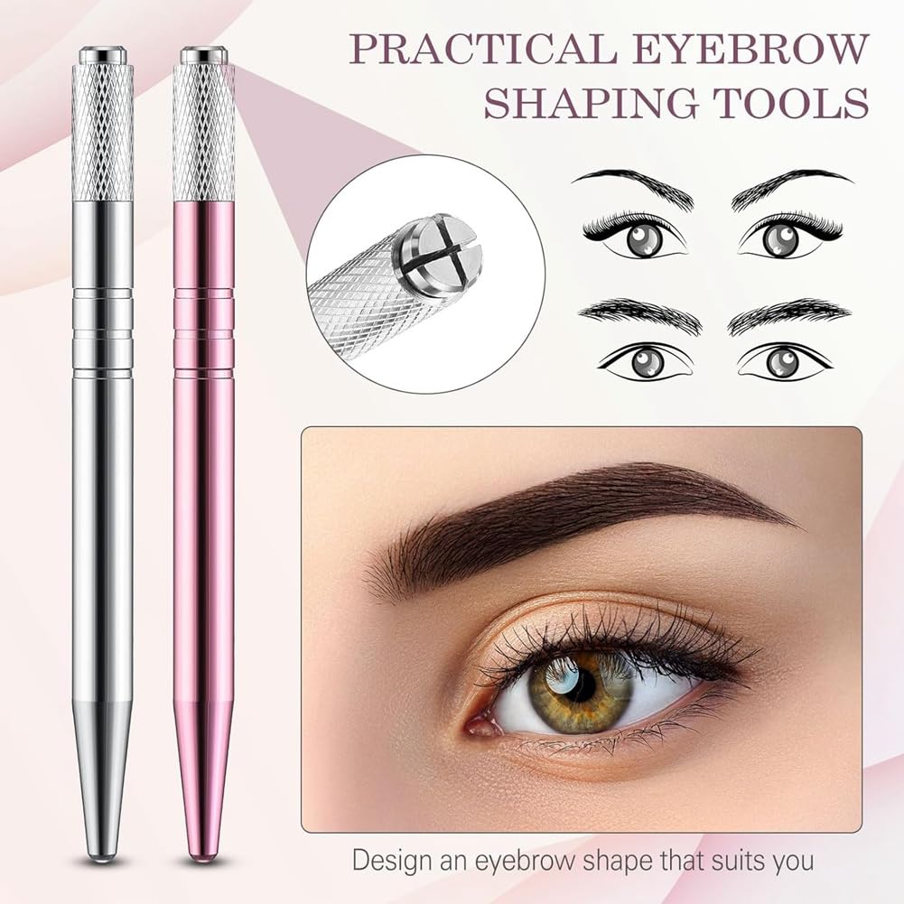50 Stück Microblading-Stifte, Manuelle Augenbrauenstifte, Microblading-Zubehör, Microblading-Handwerkzeuge Aus Aluminium für Kosmetik, Einfach zu Verwenden A