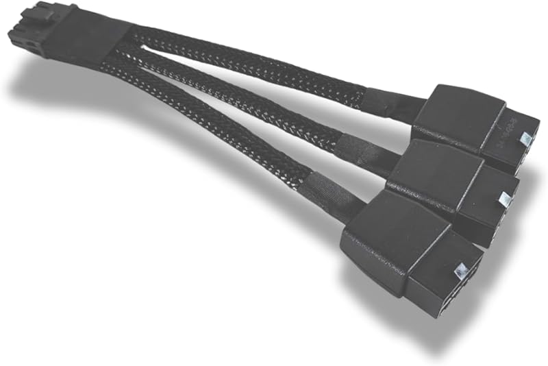 Genuine 12VHPWR GPU Power Cable – Compatible with RTX 3090 Ti, RTX 4080, RTX 4090 – OEM Adapter for High-Performance Graphics Cards - 3X 8-Pin PCIE to 12+4 Pin