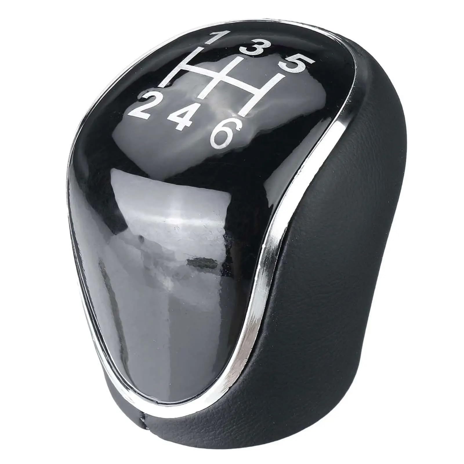 Lzbzhb One Color 6 Speed Gear Shift Knob Leather Shifter Lever Headball Car Accessories For Mondeo For Mk4 For S-Max For C-Max For Focus For Mk2 For Kuga Gear Shift Knob
