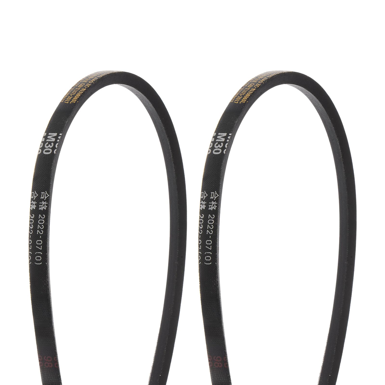 HARFINGTON 2Pcs M-16 Rubber V Belt Drive Transmission Belt 16" Pitch Girth 10mm Width 5.5mm Height JIS Standard Industrial Power Belt for Machinery Mower — Amazon image 21