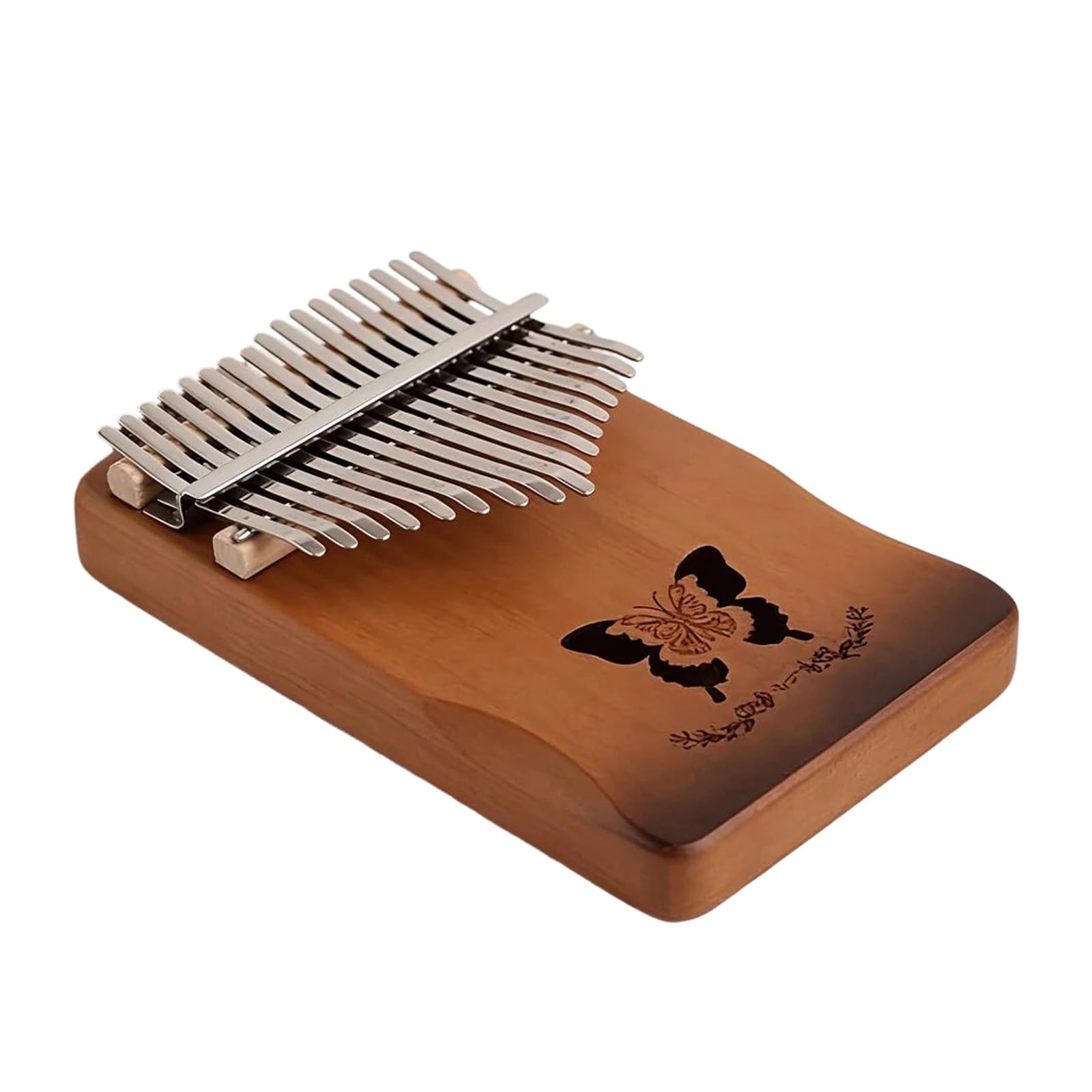 Kalimba Set 17 21 Teclas Afinación Manual Instrumento Musical Portátil(17 Keys Brown)