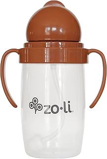 Any angle straw sippy cup | ZoLi BOT 2.0 weighted straw sippy copper rust burnt orange, most loved training sippy cup, toddler transition straw cup, sippy cup with handles