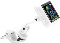 Vista 5 de Afinador de clip recargable USB para guitarra eléctrica, violín, ukelele con pantalla a color (AT-102 blanco)