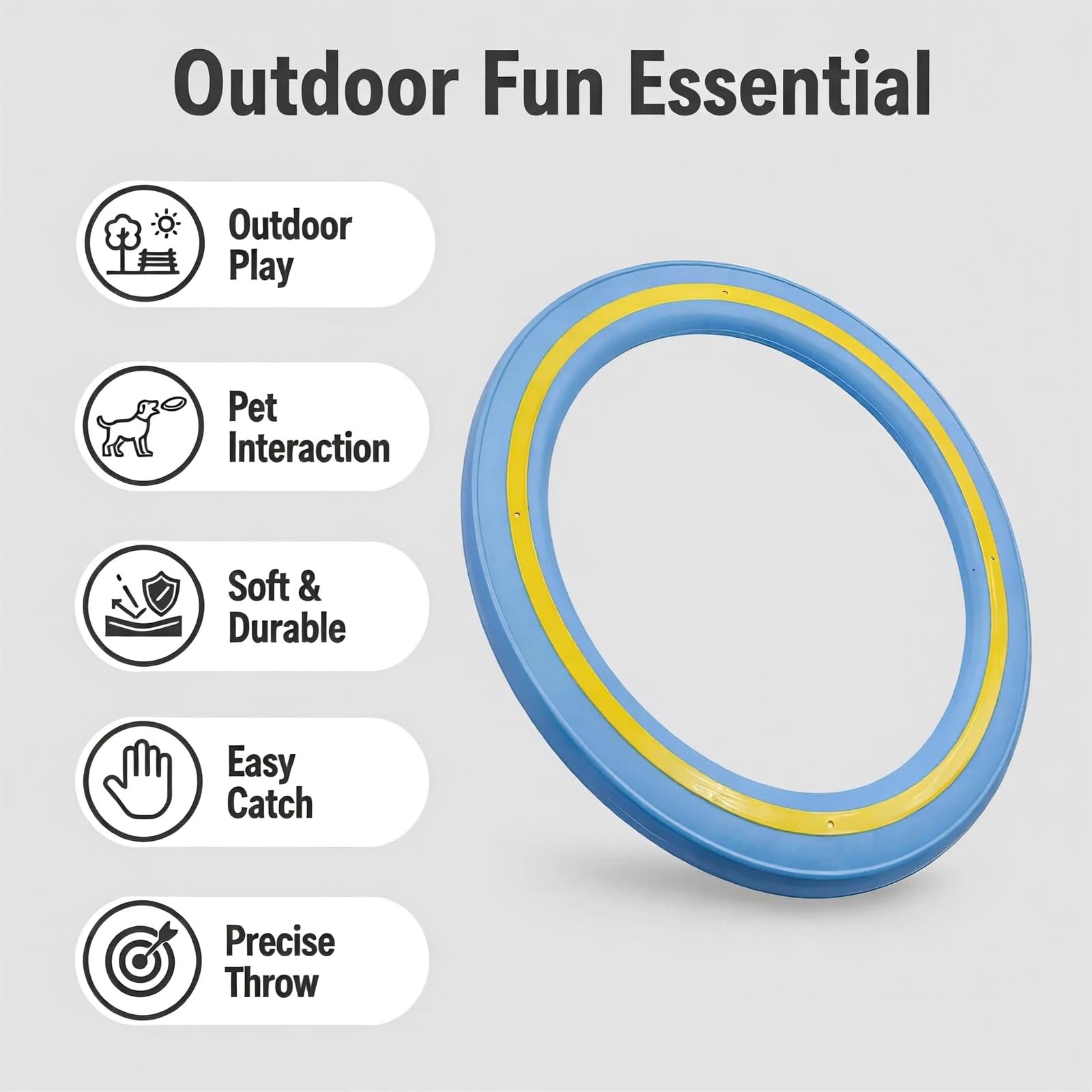 Aros de Frisbee de 25 cm, Profesionales y Blandos para Exteriores