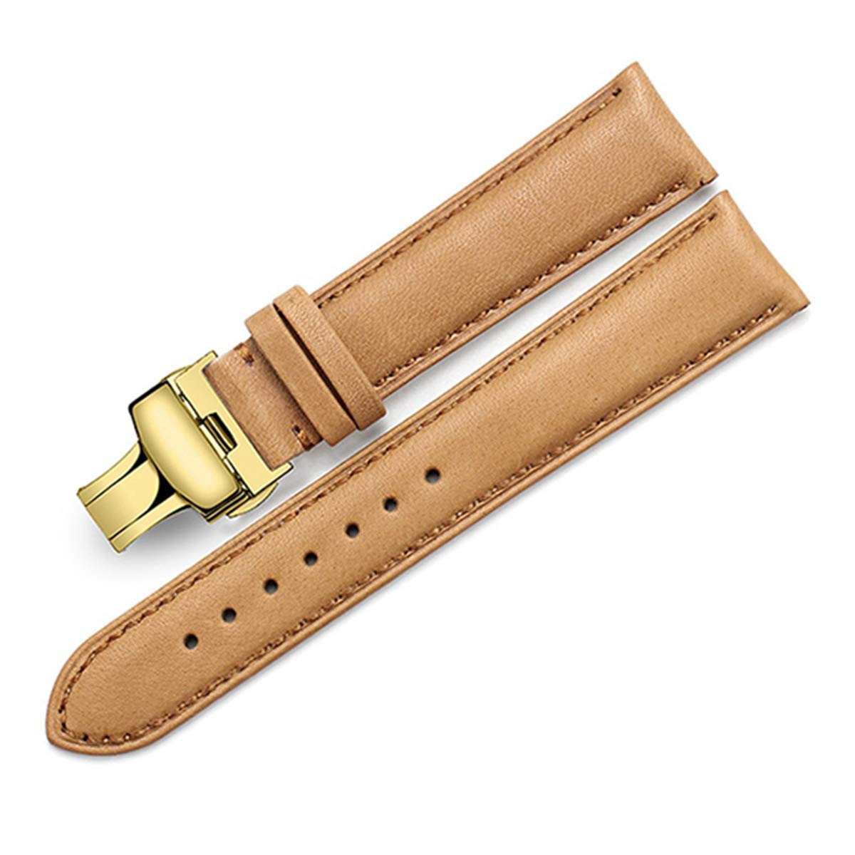 Bracelet De Montre Marron 18 Mm - Neuf De Stock - Sans Marque - Occasion