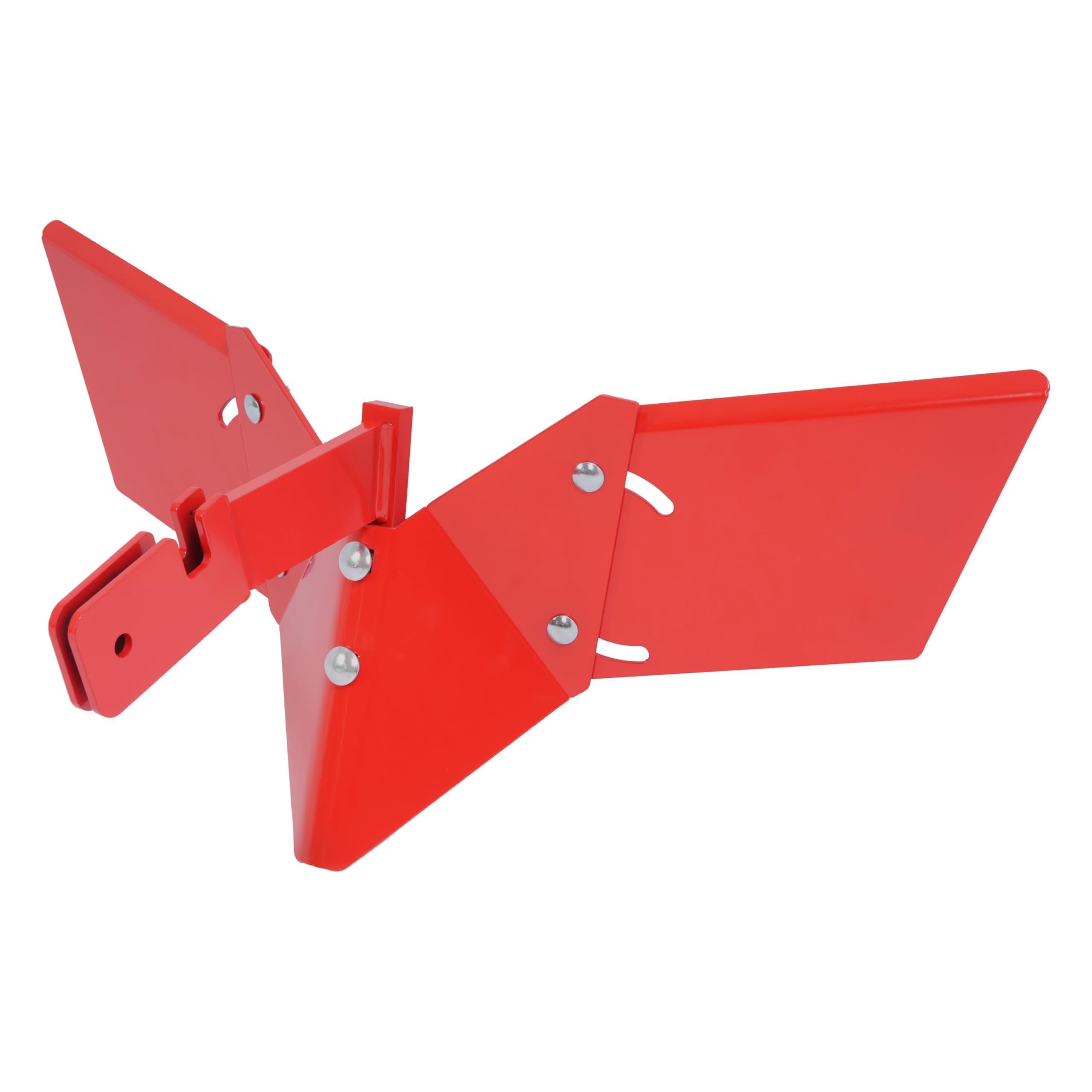 Wutist Hiller Furrower - Kit de desbrozador para timón trasero con ala ajustable para recuperación de tierra, conexión de 3 tipos, acero rojo, repuesto para 15683 Hiller-Furrower