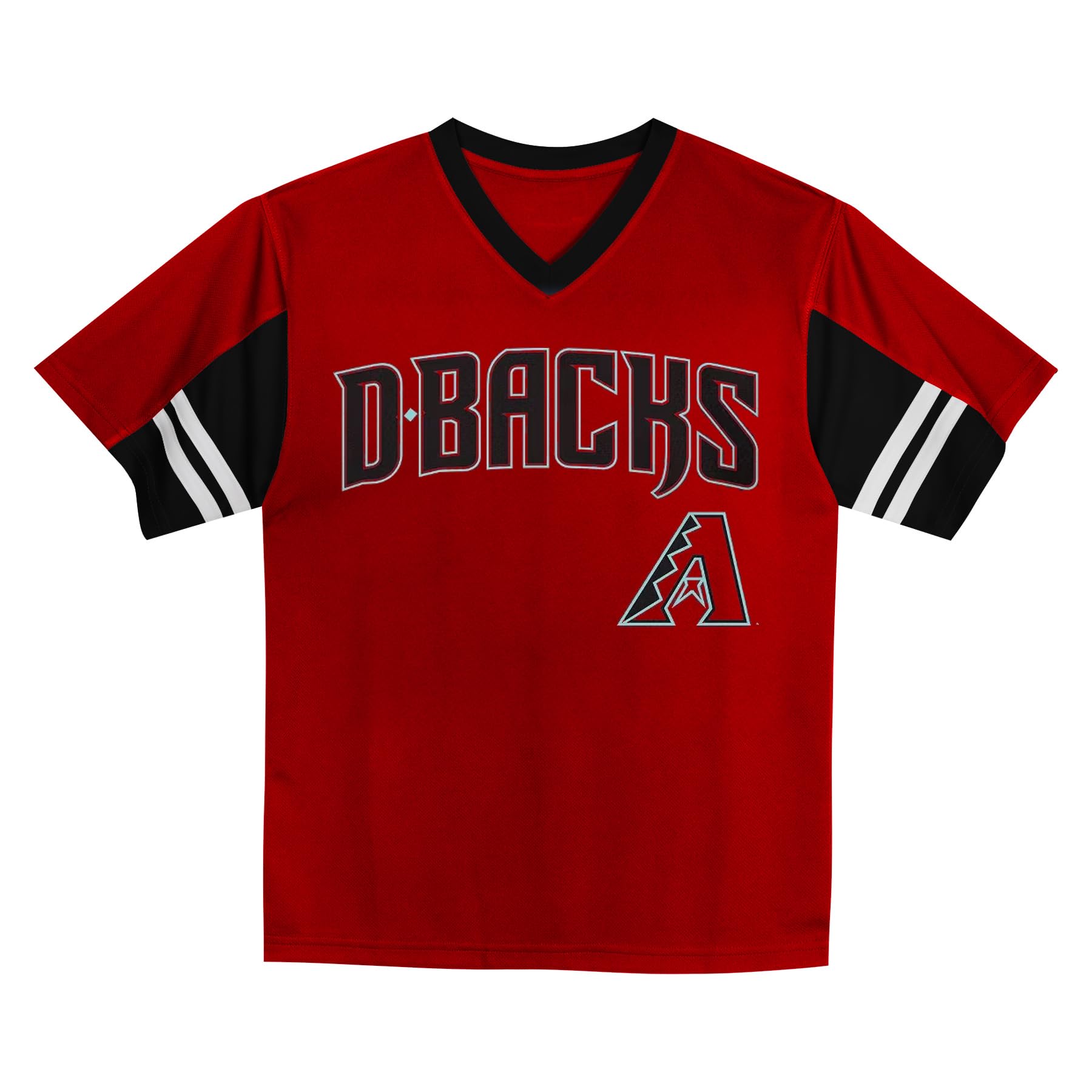 MLB Kids Youth Boys 4-18 Officially Licensed Team Color Primary Logo Baseball Fashion Top V-Neck Jersey — view 16