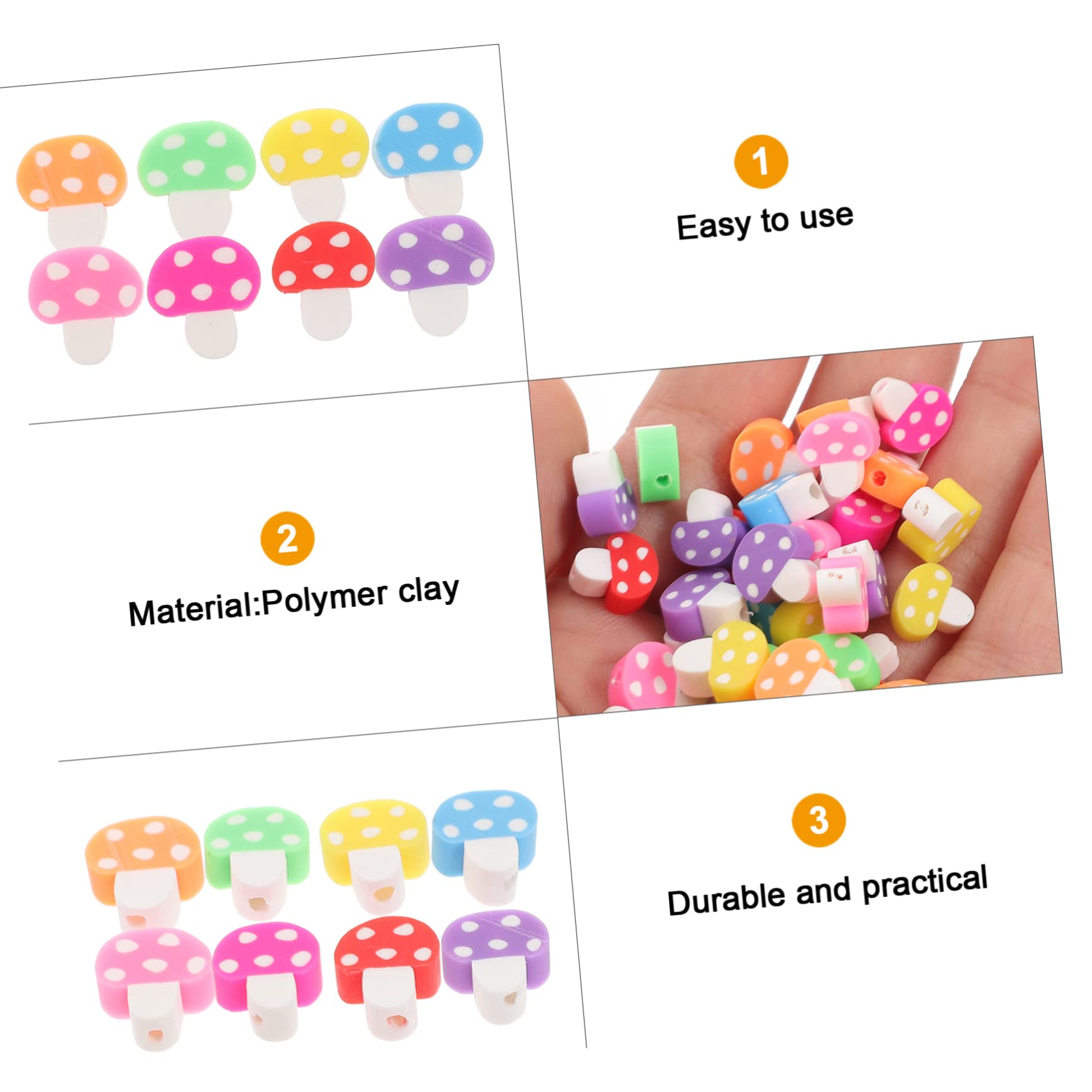 ARTIBETTER Abalorios De Arcilla Polimérica Coloridos Para Manualidades Diy De Accesorios Para Joyería Collares 200 Piezas X 4