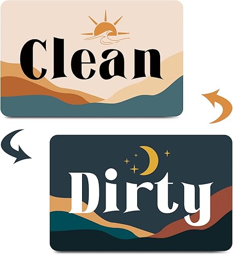 Miniatura 8 de HSSPIRITZ Divertido imán de dibujos animados de gato limpio y sucio para lavavajillas, indicador universal de cocina, nevera, lavavajillas,