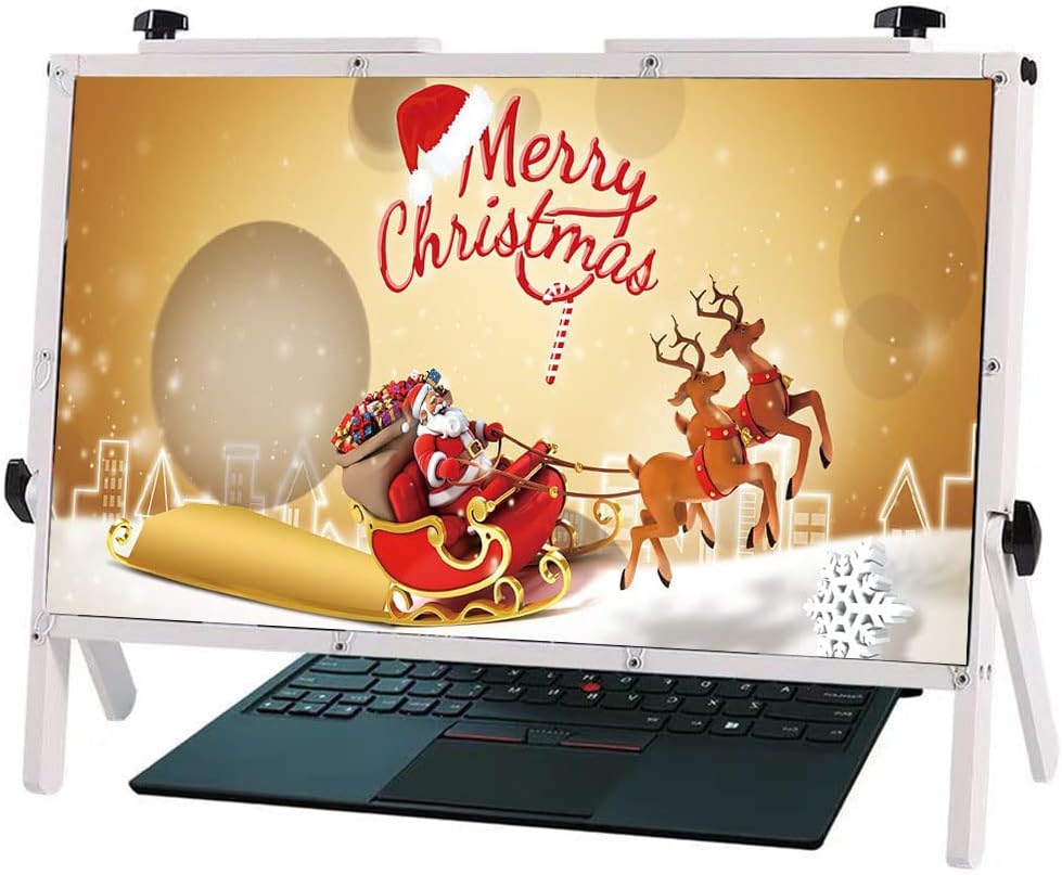 22 Inch Universal Laptop Magnifying Screen,Portable Computer Magnifying Screen for Laptop Ultra-Clear Blu-Ray 3X Magnifying Glass for Reading for Seniors Laptop Stand