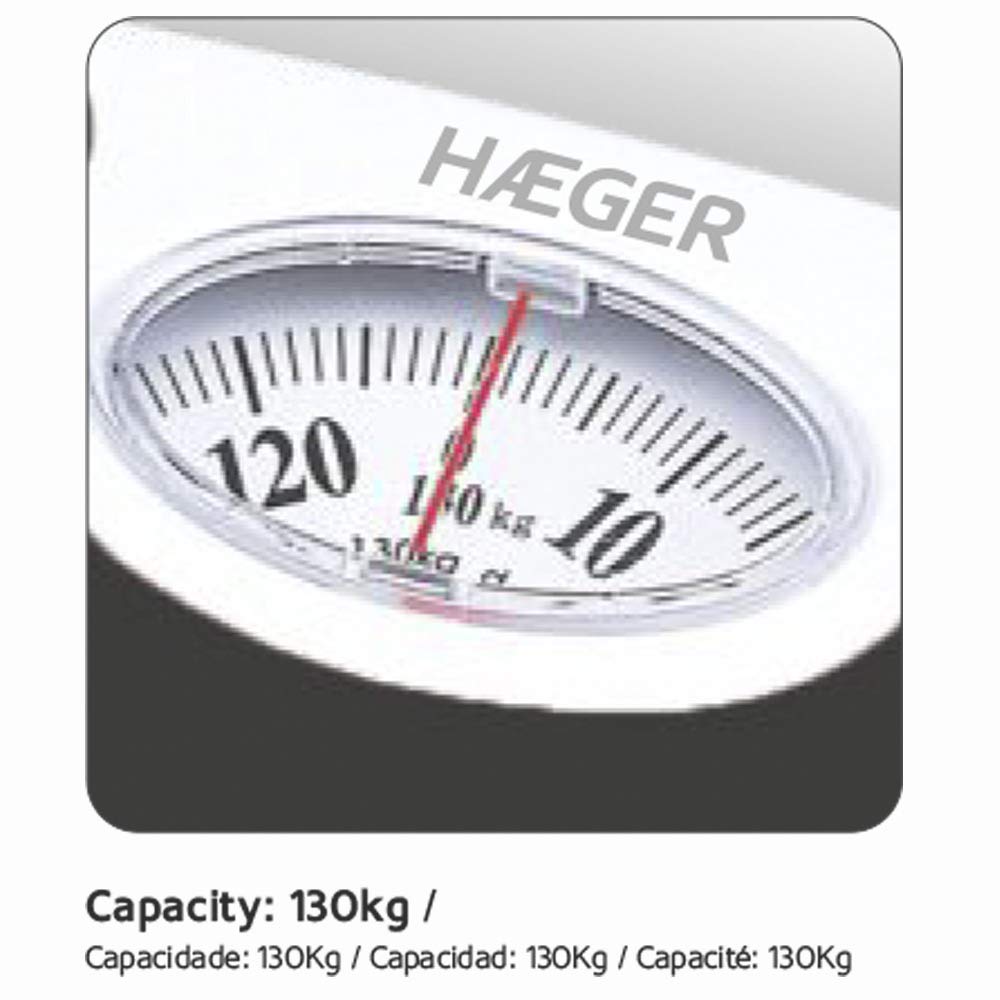 HÆGER CLASSIC - Báscula Mecánica con Capacidad de 130 Kg , Graduação de 1Kg