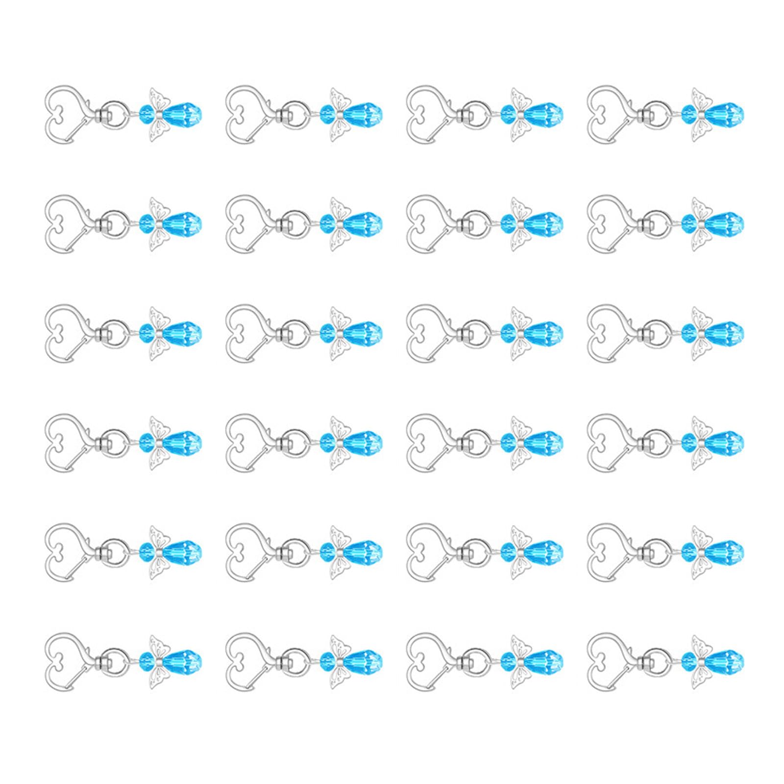 OSNIYAW 24pcs Guest Favor Set with Metal Keychains and Thank You Cards for Weddings and Parties Baptisms Party Supplies Metal Keychains
