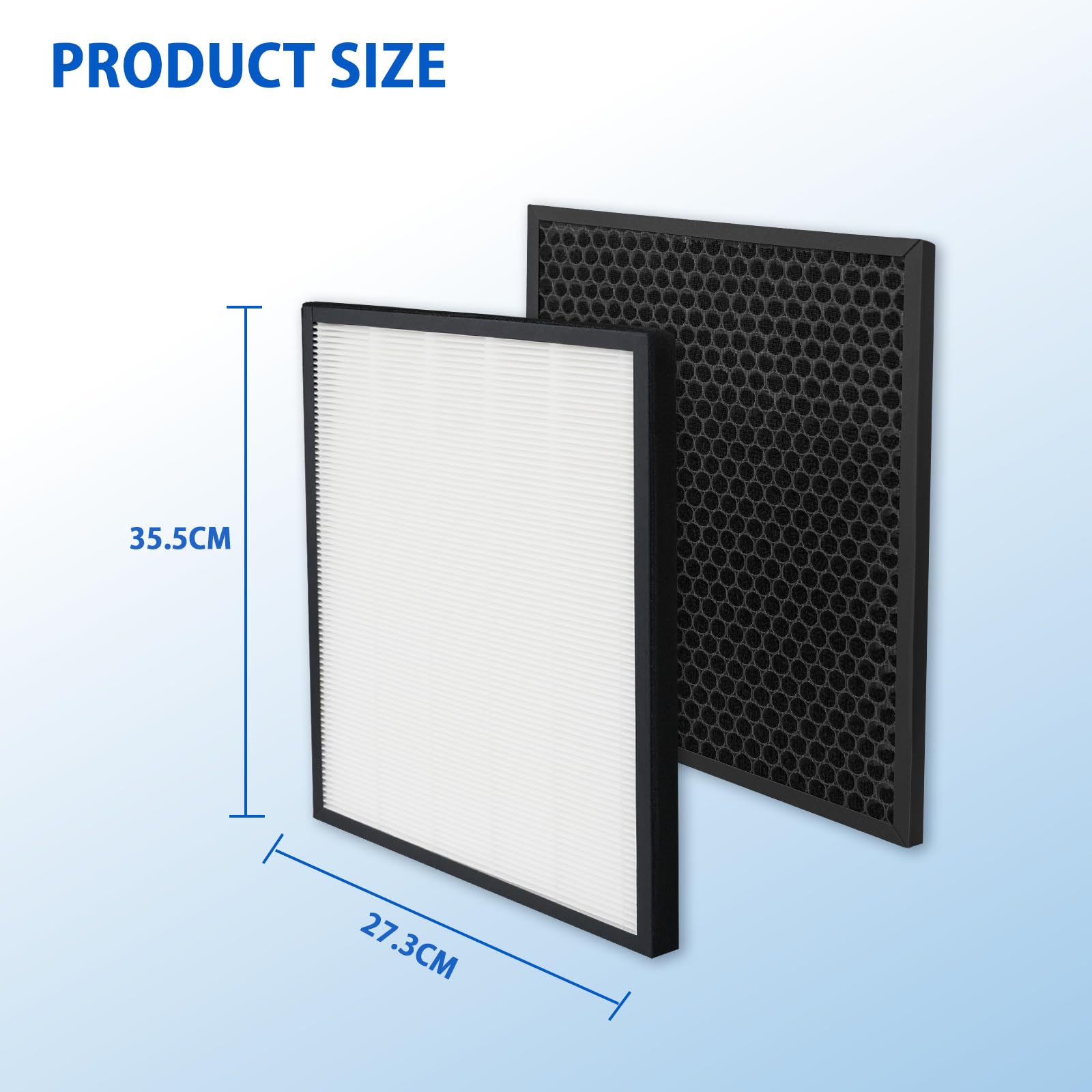 Kit de filtros de carbón activado y True HEPA de repuesto,filtro FY1410/30 y FY1413/30,compatible con Philips AC1215 AC1214/60 Purificador de aire