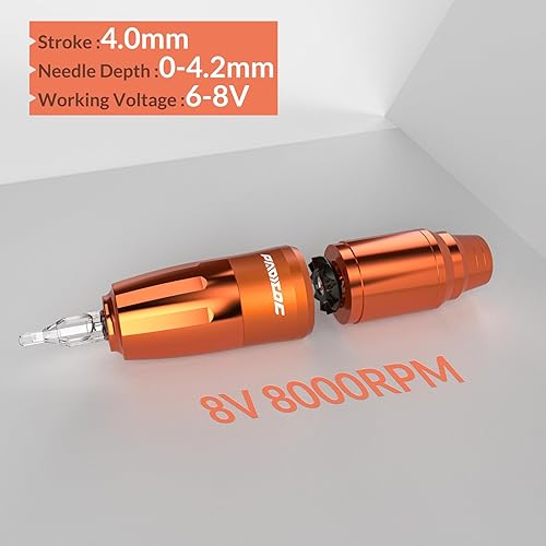 Miniatura 3 de Padieoe Kit de tatuaje de pistola de tatuaje, kit de máquina de tatuaje inalámbrica con batería de capacidad de 1500 mAh, fuente de alimentación de