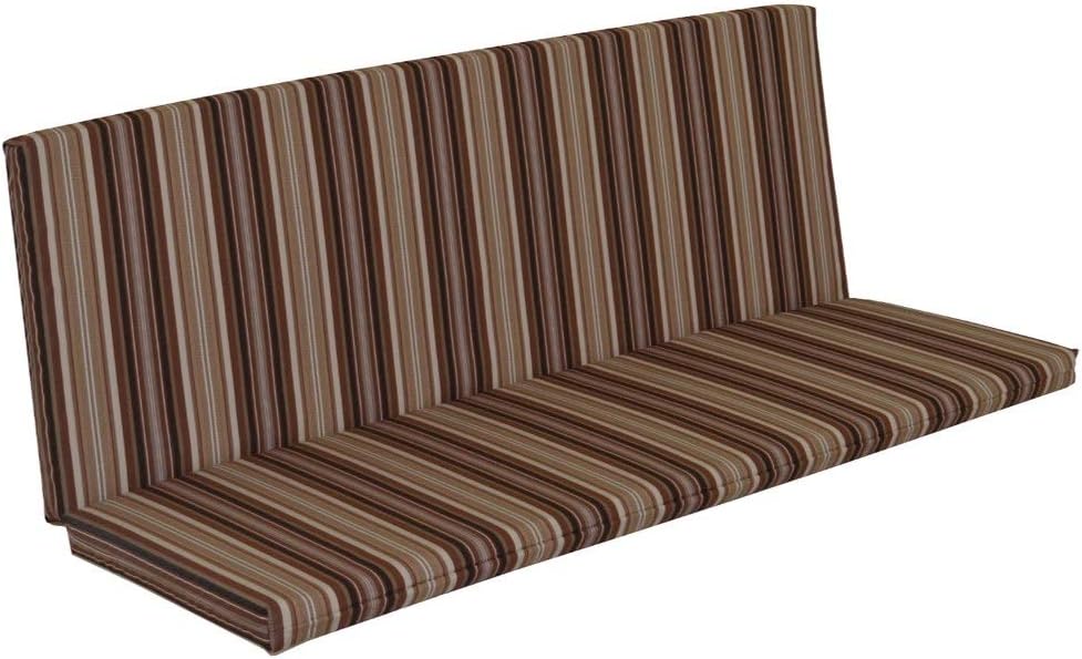 Furniture Barn USA 4' Full Bench Cushion, Maroon Stripe