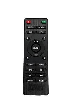Remote Control No. 882 Compatible for Blau punkt Home Theater System (Black)