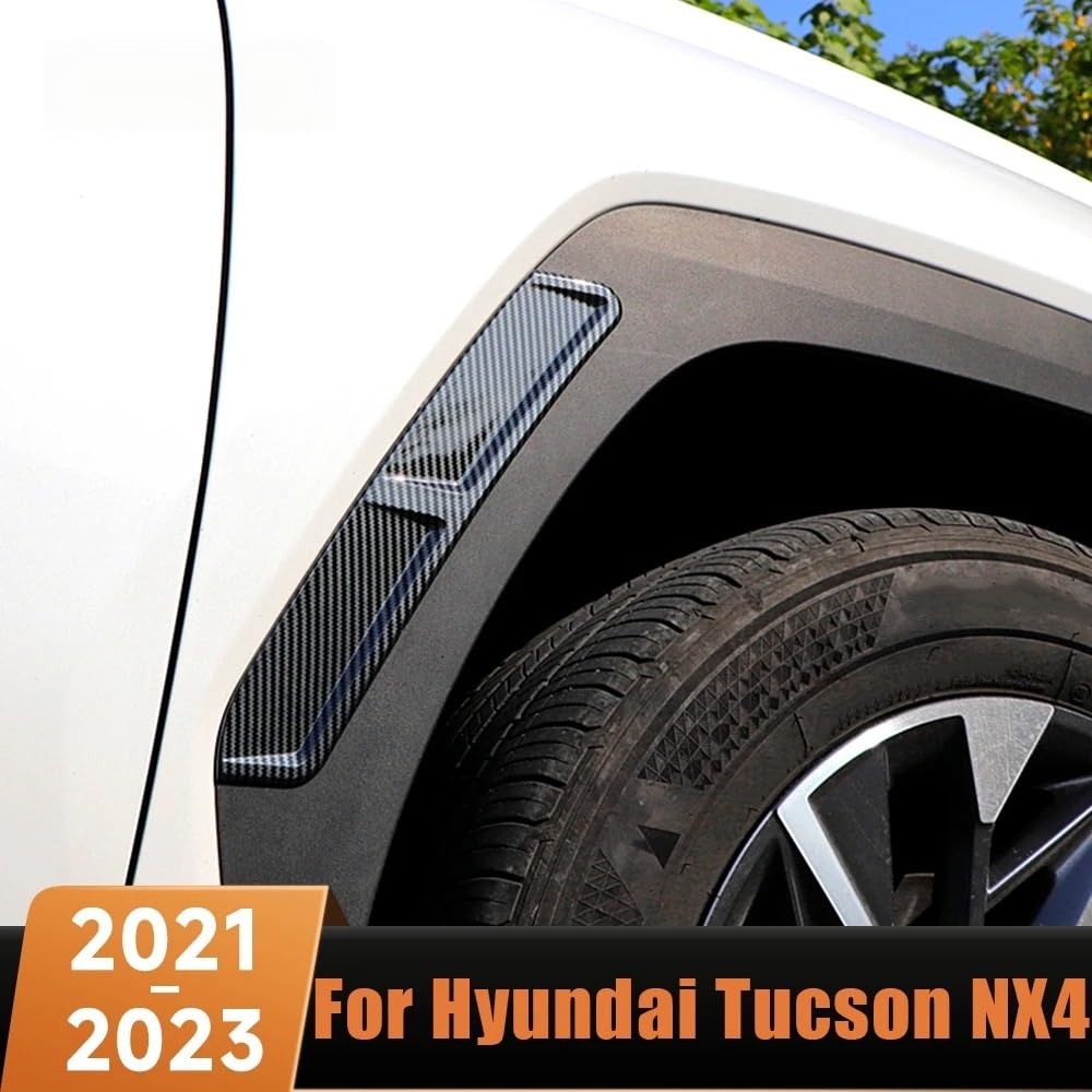 Pasuje do Hyundai Tucson NX4 2021 2022 2023 przedni tylny zderzak samochodowy narożnik nadkola tapicerka panel błotnika naklejka(Black)