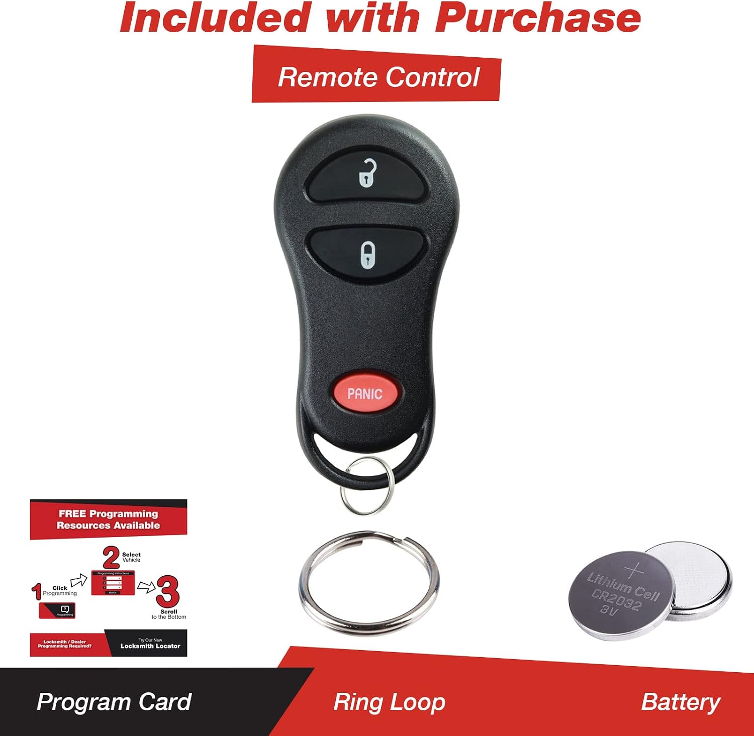 KeylessOption Keyless Entry Remote Fob Uncut Ignition Car Key Replacement for GQ43VT17T, 04686481