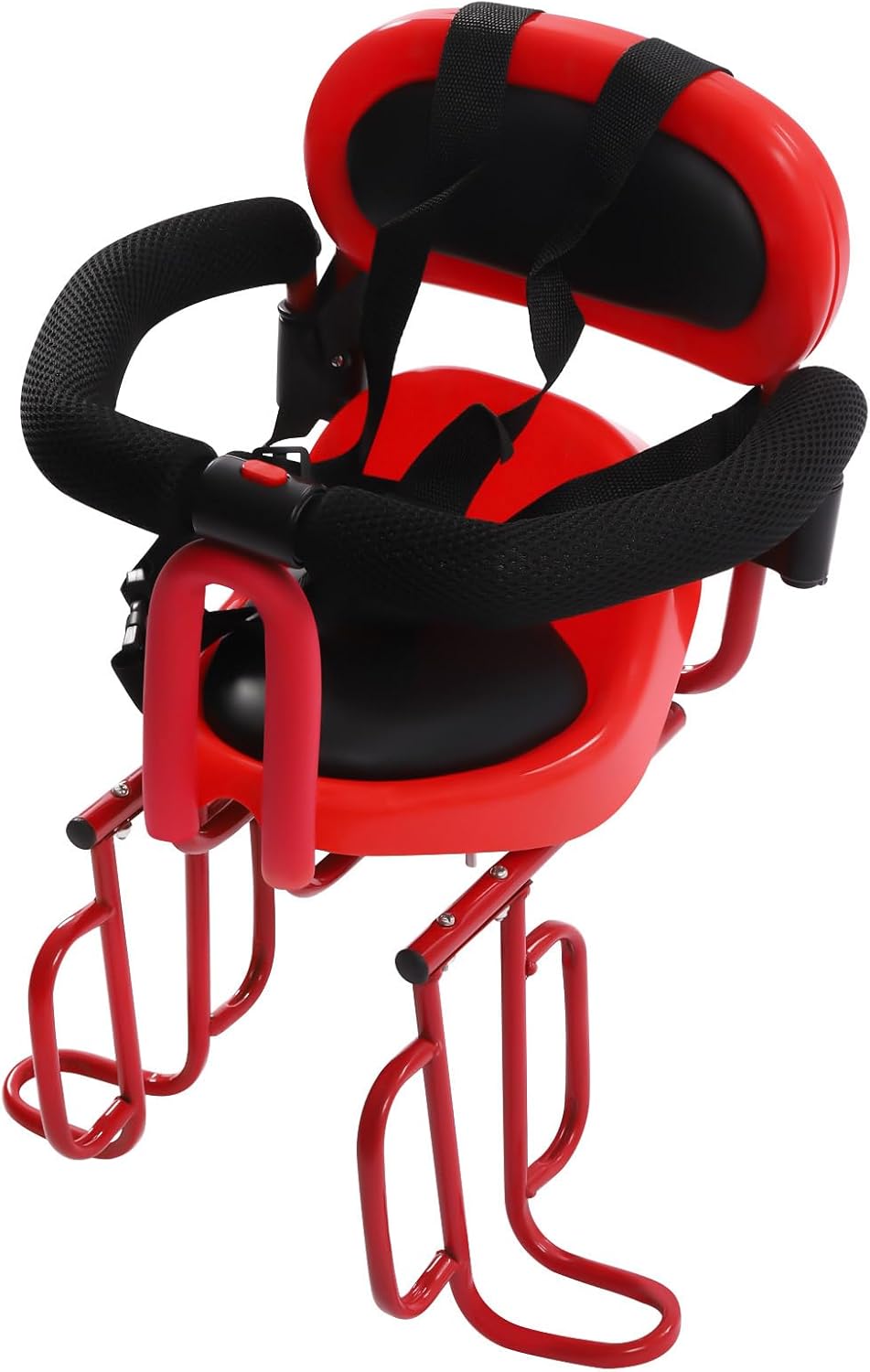 CNCEST Rear Child Bike Seat Attachment with Nonslip Handrails & Seat Cushion, Upthehill Full Fence Rear Mount Baby Carrier Seat Baby Chair Bike Carrier Bicycle Seat for Kids and Children