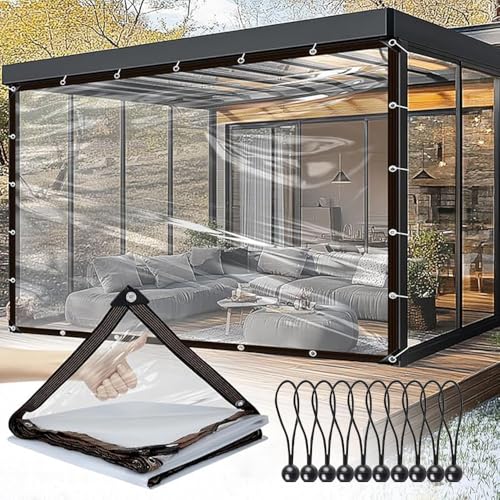 2x4m Transparente Plane Abdeckplane Mit ösen 0.35mm PVC 2x4m Transparente Plane Abdeckplane Mit ösen 0.35mm PVC
