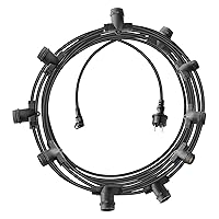 TEMPO DI SALDI Cordoniera Con 10 Porta Lampada E27 Da 10 Metri Per Uso Sia Esterno Che Interno