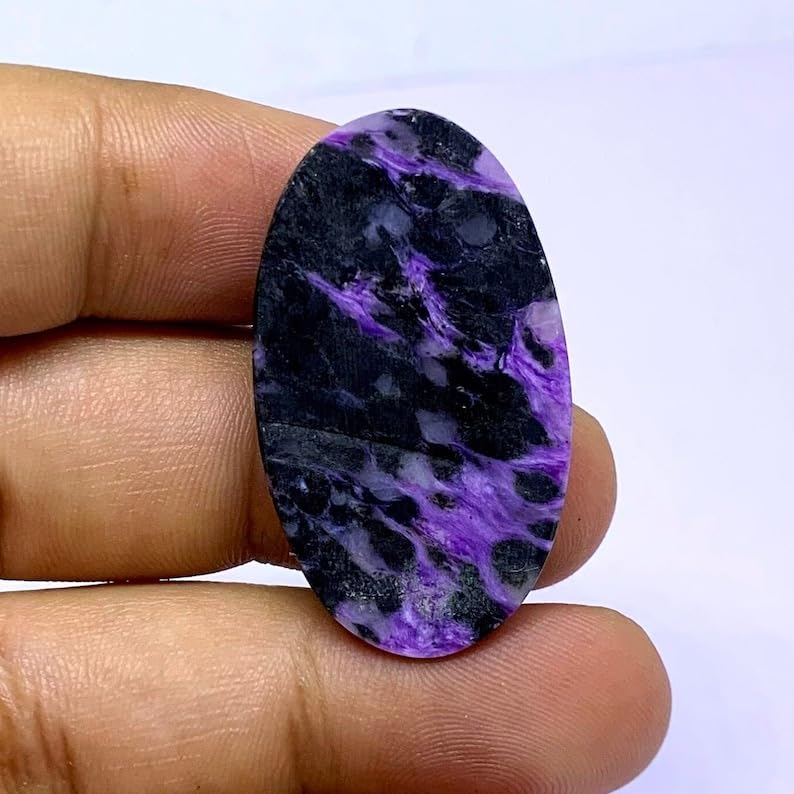 Charoite naturelle de qualité supérieure pour bague et collier - 5