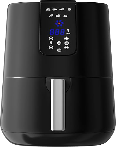 Uber Appliance Freidora de aire XL  Aparatos de cocina de alta potencia  Freidora de aire grande de 5 cuartos de galón con 8 funciones