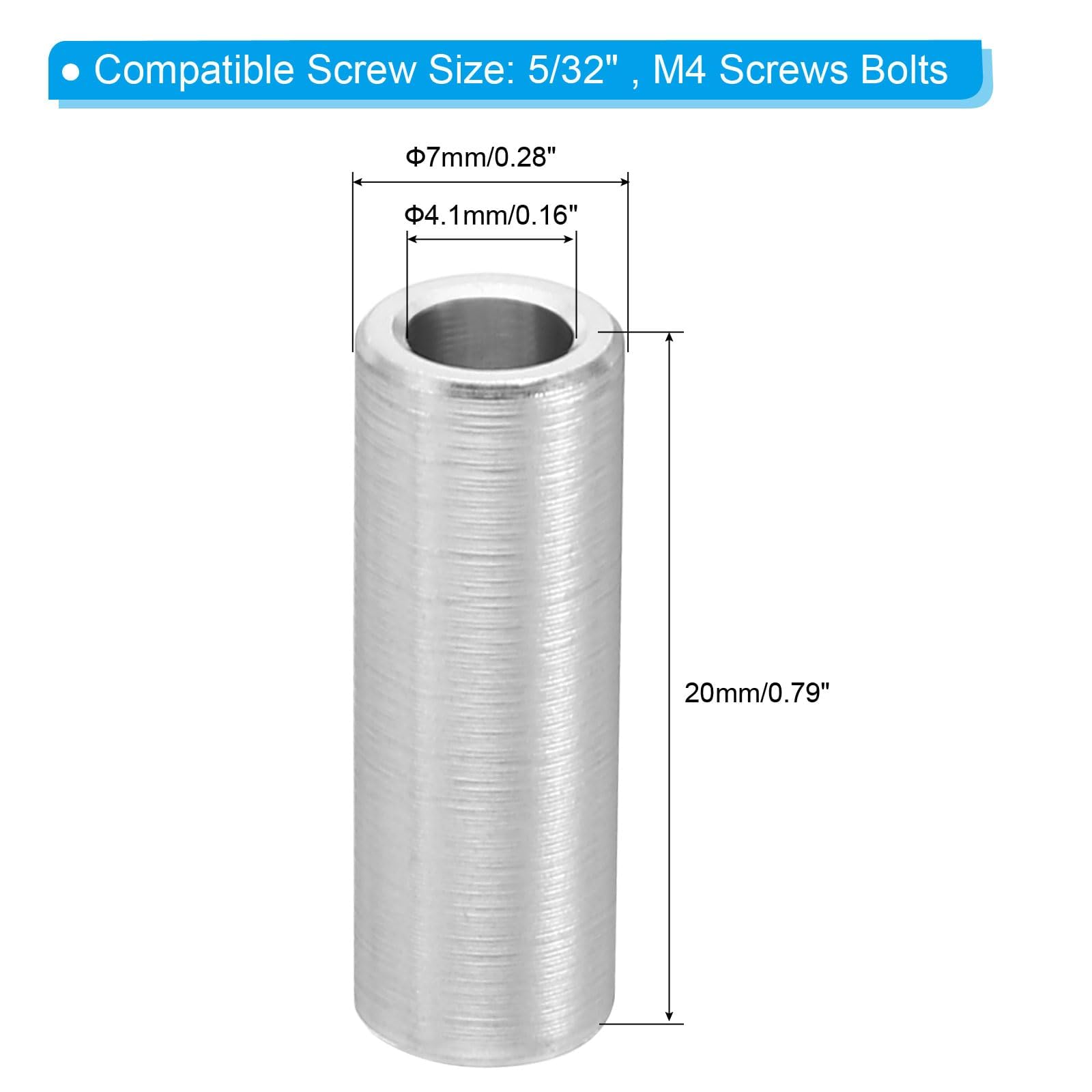 TA-VIGOR 10Pcs M4 Aluminum Spacer - Image 2