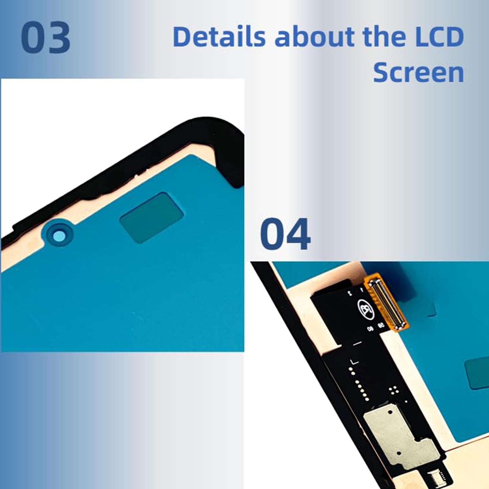 Set Sostituzione dello Schermo a LED per Smartphone Include Cornice incollata e Guida all ' Installazione Passo Passo con Vetro temperato Sicurezza