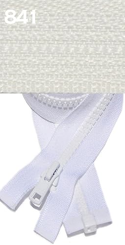 YKK - Chaqueta Vislon de 22 pulgadas, 5 separadores de plástico moldeado, peso medio por cada uno (color seleccionado) (blanco nieve - 841)