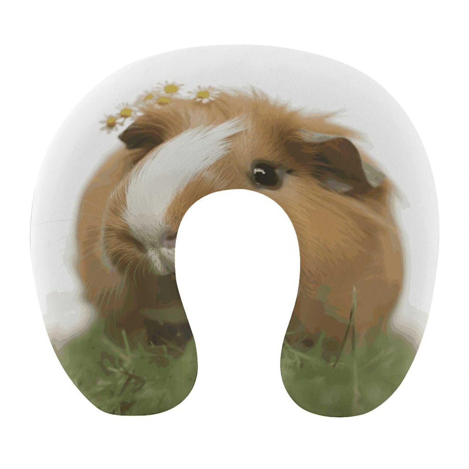 Smiling (7) Cuscino a forma di U, nucleo in memory foam, cuscino per fornire supporto per il collo, cuscino da viaggio, adatto per aerei, auto, case e uffici.