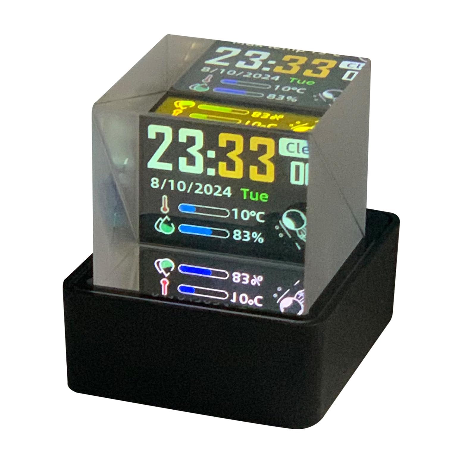 TFAOYS Desk Clock WiFi Smarts Weather Stations Digital Clocks Gift Animations Electronic Images Album Player Wifi Smarts