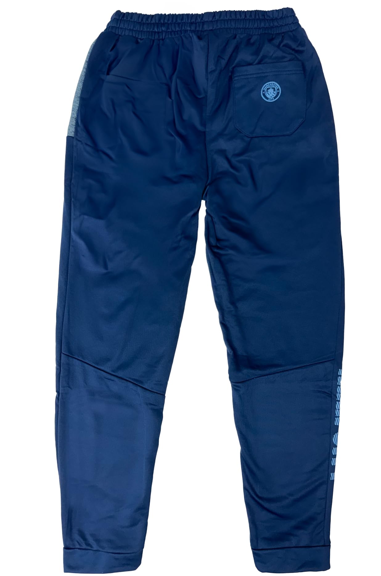 Icon Sports Boy's Manchester City Sweatpants with Zipper Pockets, Licensed Youth Man City Jogger Pants (YXL) Blue