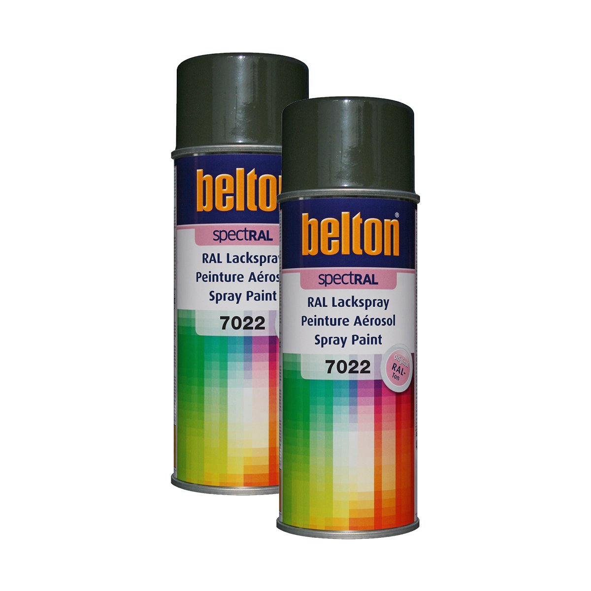 Kwasny 324 143 Belton Spectral Lot de 2 peintures en spray de 400 ml Couleur : RAL 7022 (gris brun brillant)