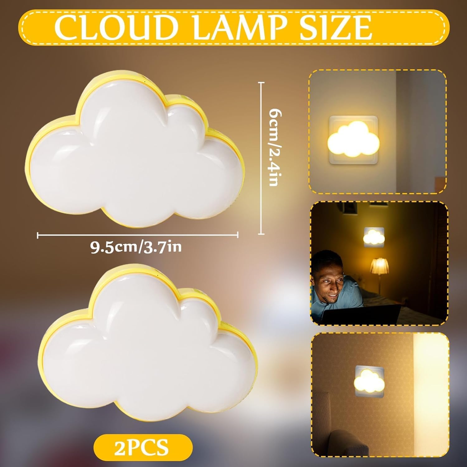 Annmore Veilleuse Enfant Prise Électrique, Lot De 2 Lampe De Nuit Coccinelle Avec Capteur Crépusculaire, Petite LED Applique Pour Chambre Bébé, Lampe Mural Couloir, Éclairage Escalier