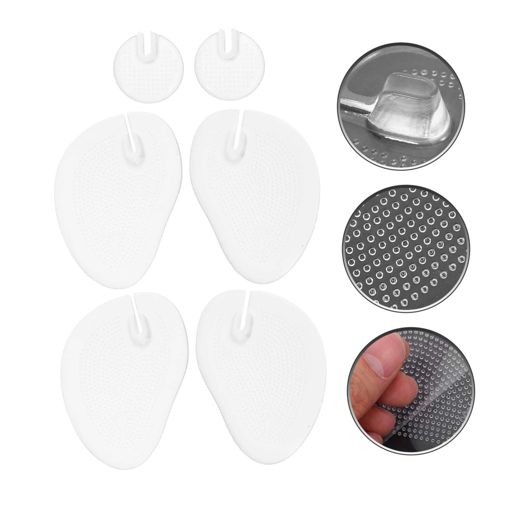 Ciieeo Plantilla Antideslizante de Gel para Tacón Almohadilla de Gel para Antepié Plantillas para Zapatos Aliviar de Pies Actividades Diarias 3 Pares