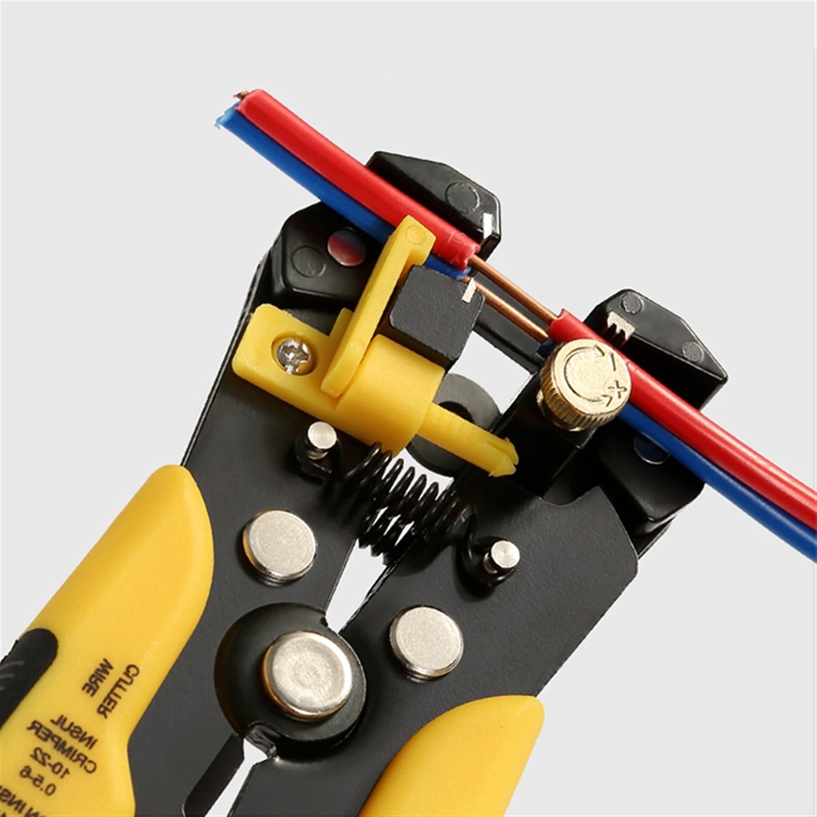 Terminal Multifonctionnel Automatique de la Pince à découper en Pince Terminal Multifonctionnel Automatique 0,2-6mm Outils de décapage(Giallo)