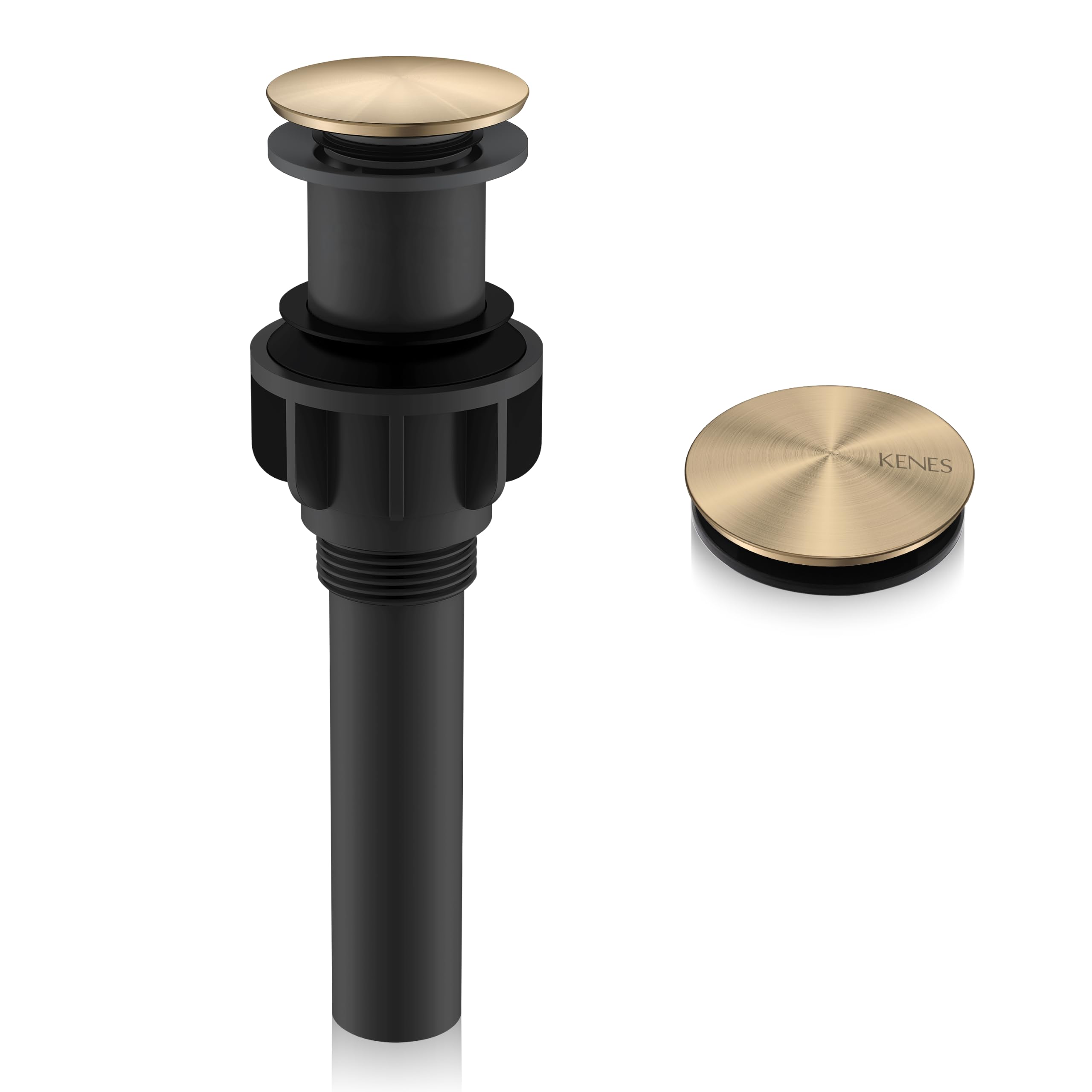 Photo 1 of KENES Champagne Bronze Pop Up Sink Drain Without Overflow