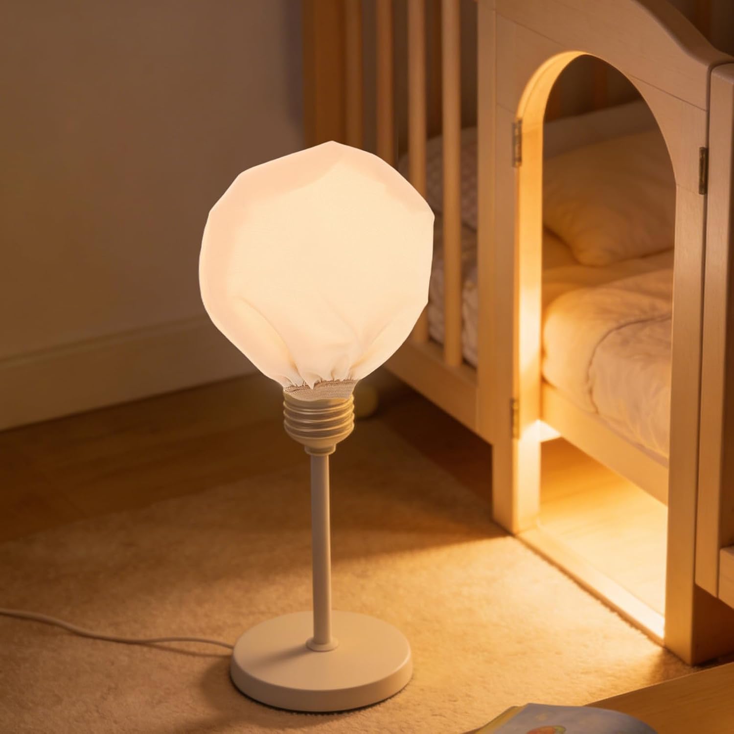 Baby Room Light Cover: 2" to 2.7" Warm Dimming Diffuser Cloth Elastic Lamp Shade Soft Light Shield for Table Desk Pendant Floor Lamp