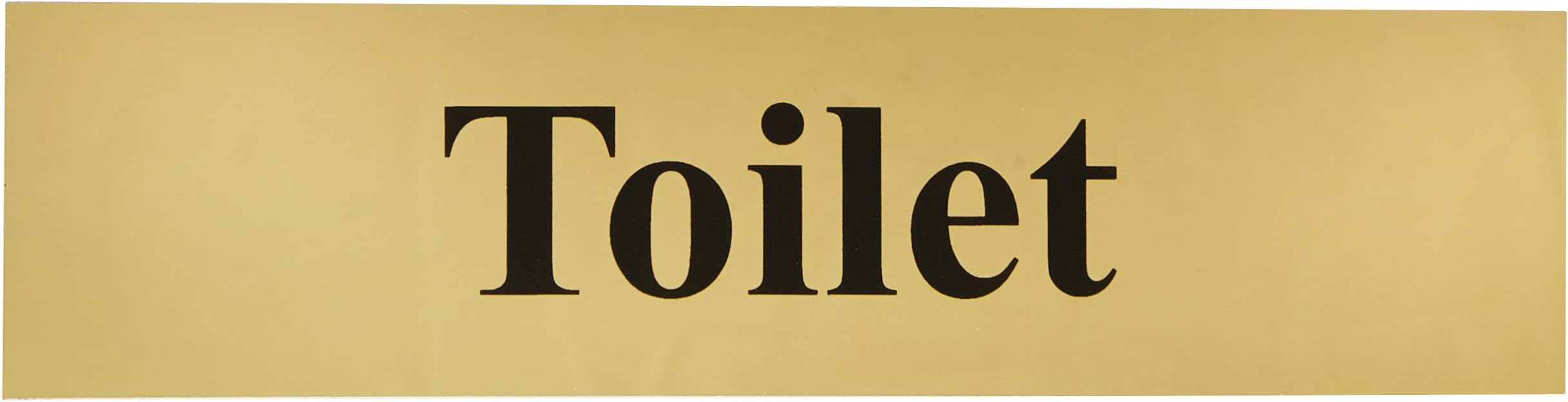 Scan SCA6051 Self adhesive brass effect sign - Toilet,White,200 x 50mm